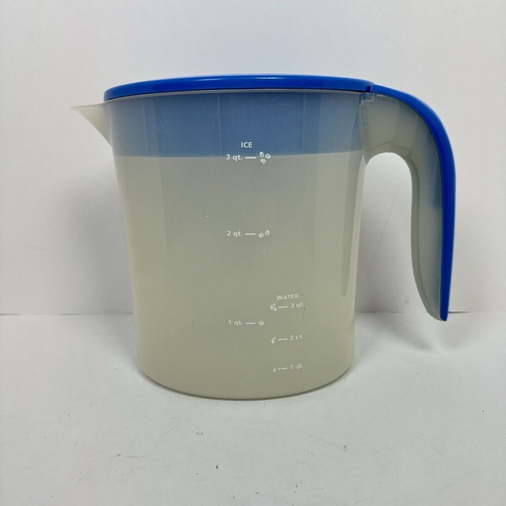 Mr Coffee Iced Tea Maker 3 Quart Replacement Blue Rectangular Pitcher + Lid Only